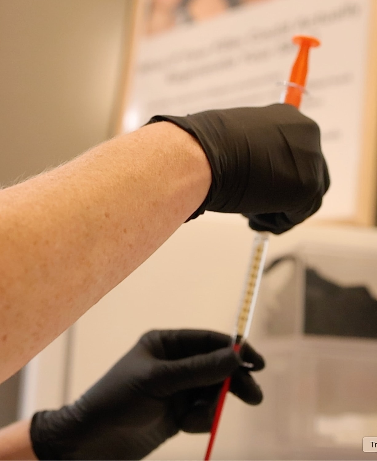 Portrait of a woman with natural makeup.