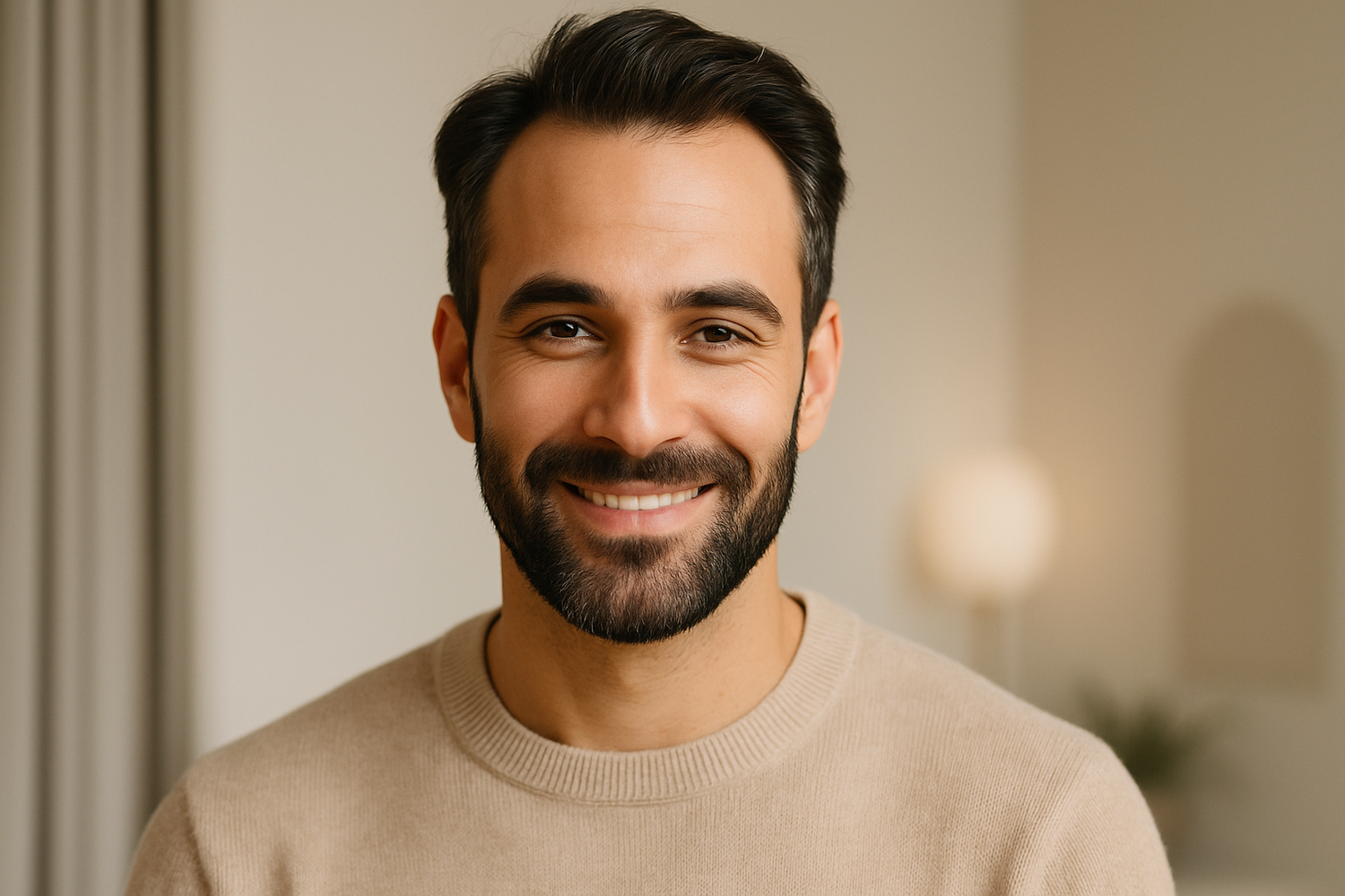 Smiling woman in a professional setting.