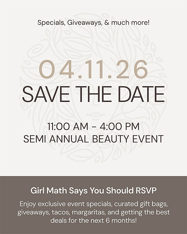 Save the date for semi-annual beauty event.
